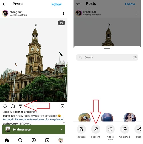 How To Copy The Instagram Post and Photos Link?